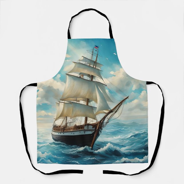 A Tall Ship and Fair Weather Apron (Front)