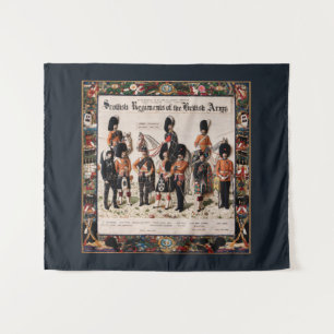 A Tapestry Scottish Regiments British Army 1895