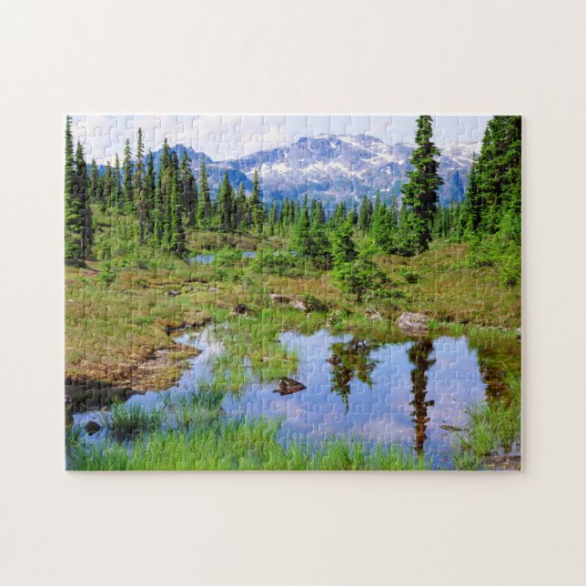 A tarn in the backcountry of Vancouver Island Jigsaw Puzzle (Horizontal)