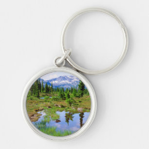 A tarn in the backcountry of Vancouver Island Keychain
