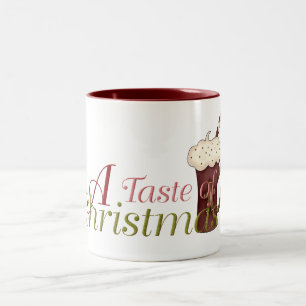A Taste of Christmas :: Hot Cocoa w/Candy Cane Two-Tone Coffee Mug