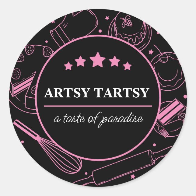 A Taste of Paradise Bakery Classic Round Sticker (Front)