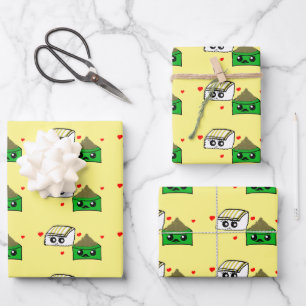 A tasty pair wrapping paper sheet