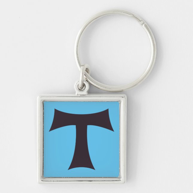 A tau cross Saint Anthony cross Keychain (Front)
