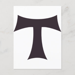 A tau cross Saint Anthony cross Postcard