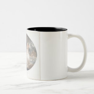 A Tea Garden, colour stipple engraving after Morla Two-Tone Coffee Mug