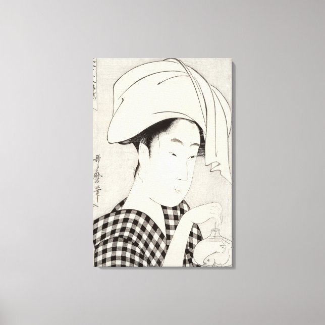 A tea-house in Ryogoku Canvas Print (Front)