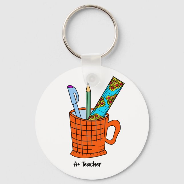 A + Teacher Keychain | Teacher Appreciation Gift (Front)