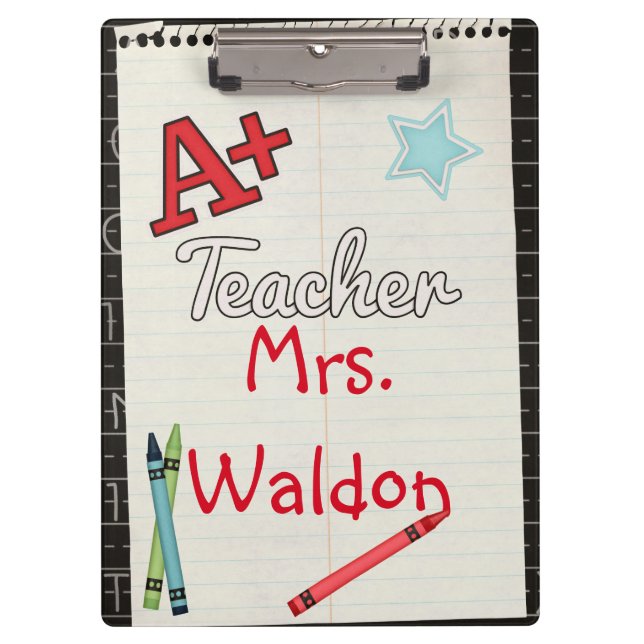 A+ Teacher Personalized Clipboard (Front)