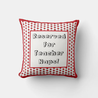 A+ Teacher Red Apple Cool School Cartoon Throw Pillow