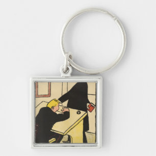 A teacher reprimands his pupil from Crimes Keychain