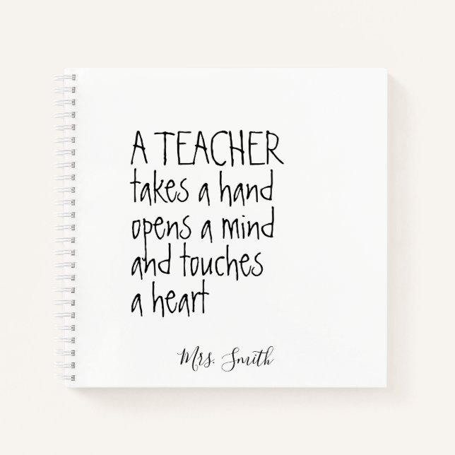 A Teacher Takes a Hand Notebook (Front)