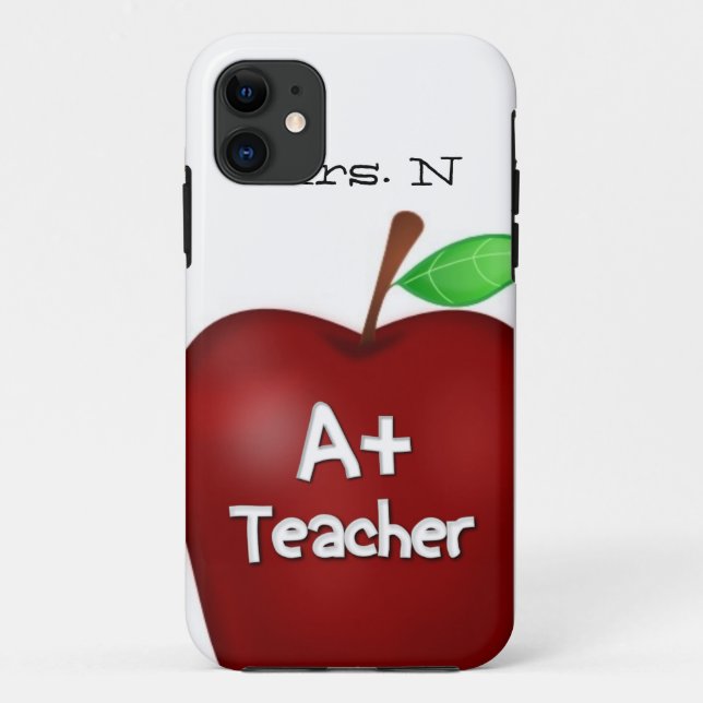 A+ Teacher's Apple Phone Case (Back)