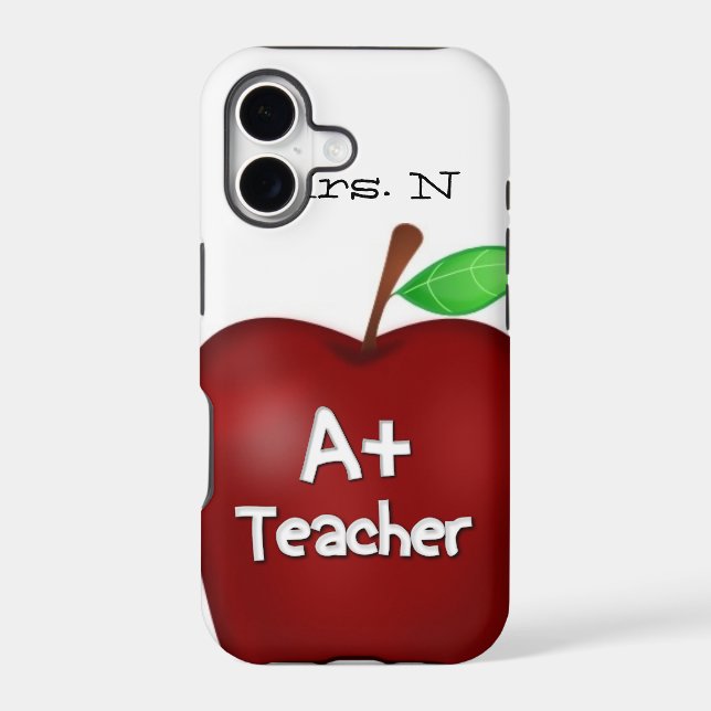 A+ Teacher's Apple Phone Case (Back)