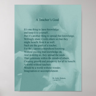 A Teacher's Goal Poster