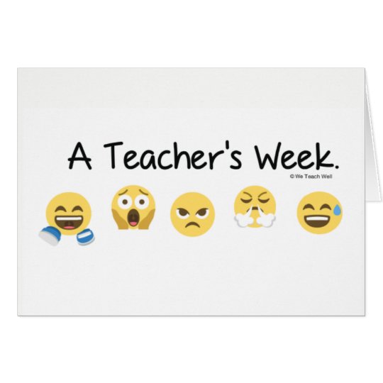 A Teacher's Week Note Card. Card
