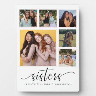 A Team of Sisters Modern Collage Plaque