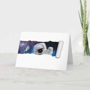 A Tear in Space — Astronaut Alien Encounter —  Holiday Card