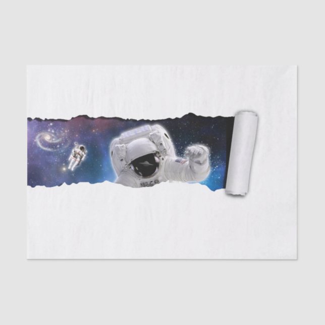 A Tear in Space - Astronaut Alien Encounter - Rip Tissue Paper (Front)
