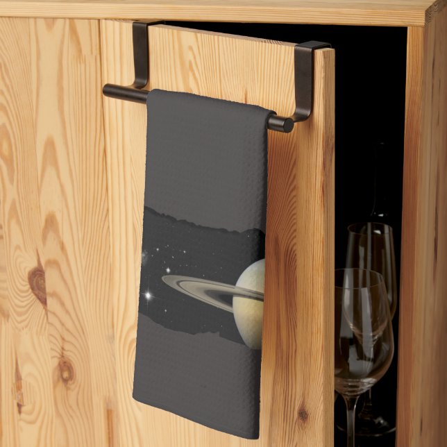 A Tear in Space - Saturn Galaxy Elegant - Rip Kitc Kitchen Towel (Thirds Fold)