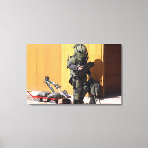 A technician canvas print