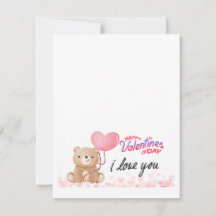 A Teddy Bear Valentine theme card
