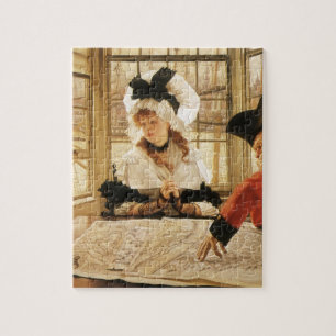 A Tedious Story by James Tissot, Vintage Fine Art Jigsaw Puzzle