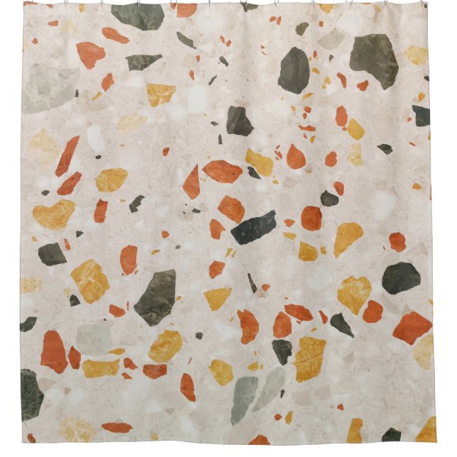 A terrazzo colour red and green and yellow in conc (Front)