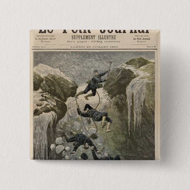 A Terrible Accident in the Alps 2 Inch Square Button (Front)