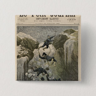 A Terrible Accident in the Alps 2 Inch Square Button