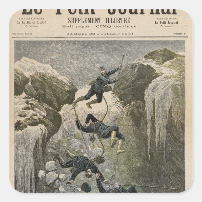 A Terrible Accident in the Alps Square Sticker (Front)