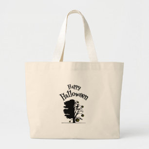 A terrifying Halloween journey into ghosts Large Tote Bag