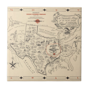 A Texan's Map of the United States (of Texas) Tile