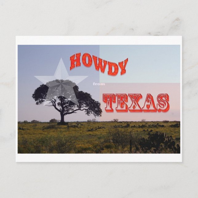 A Texas Howdy! Postcard (Front)