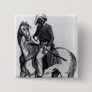 A Texas Ranger 2 Inch Square Button