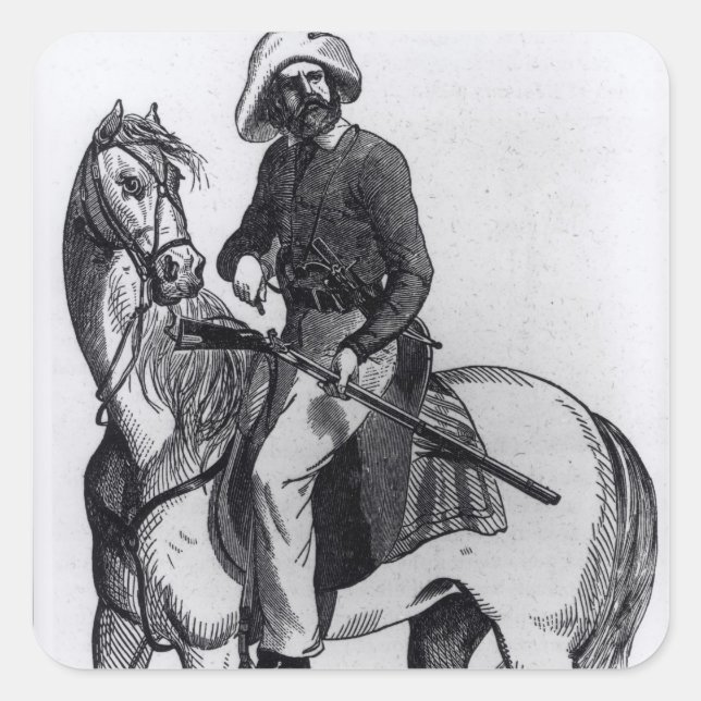 A Texas Ranger Square Sticker (Front)