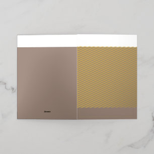 A textured background of various shades of brown, foil greeting card