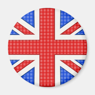A textured Union Jack flag. Magnet