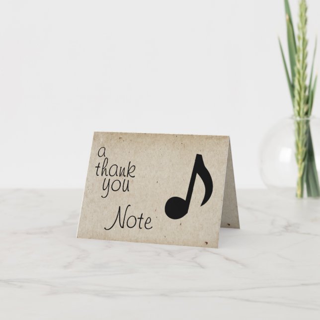 A Thank You Note Card (Front)