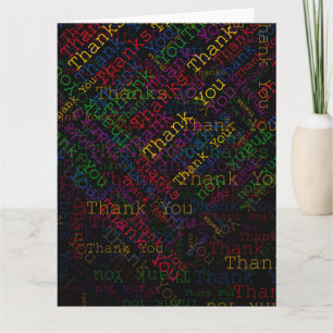 A Thankful Gift To Say Thank You Solid Black Card