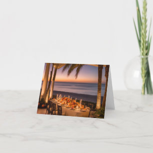 A Thanksgiving Feast in a Tropical Setting Thank You Card