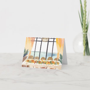 A Thanksgiving Feast in a Tropical Setting Thank You Card