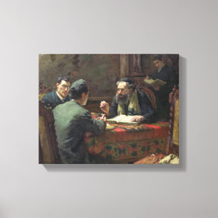A Theological Debate, 1888 Canvas Print