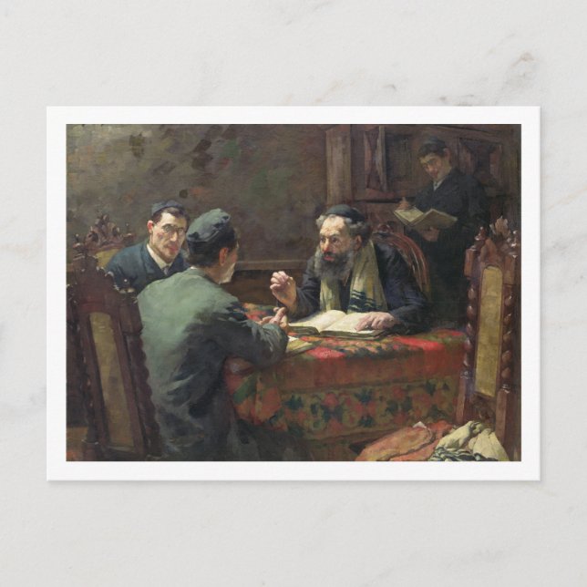 A Theological Debate, 1888 Postcard (Front)