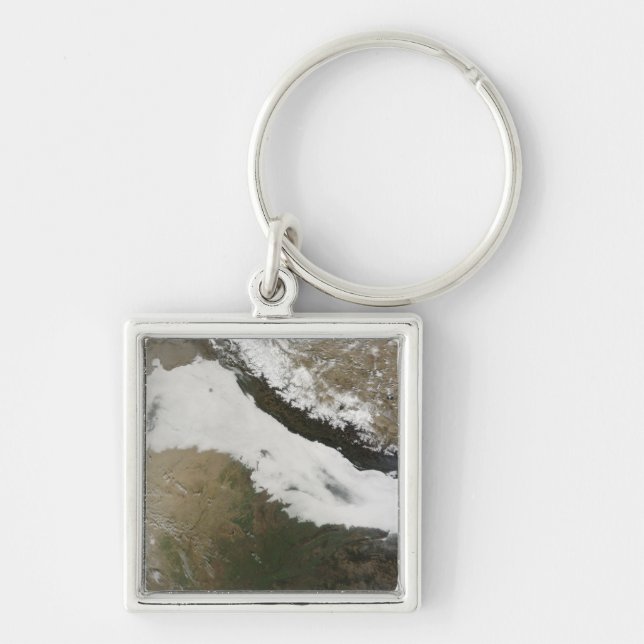 A thick bank of low clouds keychain (Front)