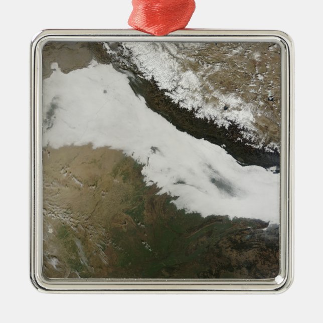 A thick bank of low clouds metal ornament (Front)