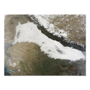 A thick bank of low clouds photo print