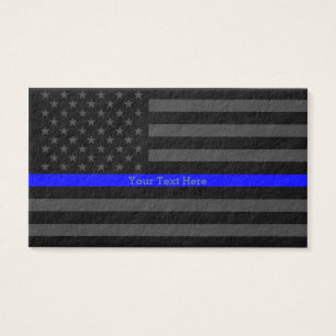 A Thin Blue Line US Flag Personalized Accent