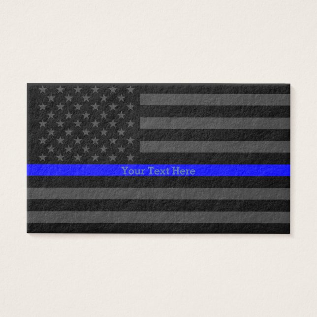A Thin Blue Line US Flag Personalized Accent (Front)