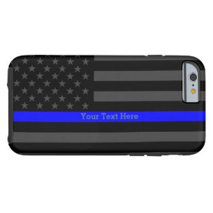 A Thin Blue Line USA Flag Personalized Tough iPhone 6 Case